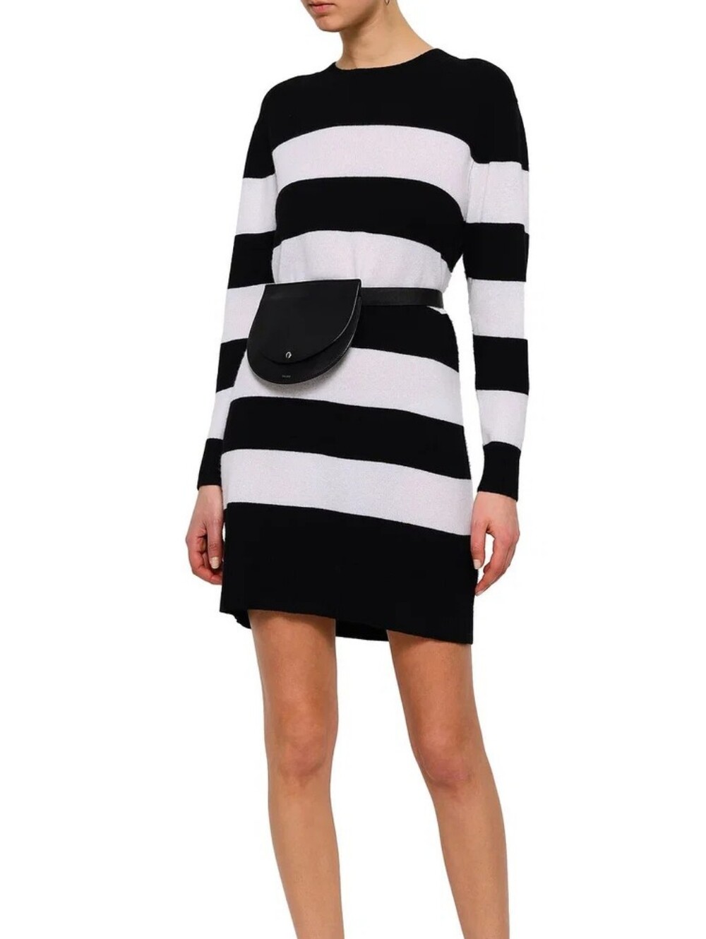 Enza Costa 100% Cashmere Plush Striped Sweater Dress Mini M Sample